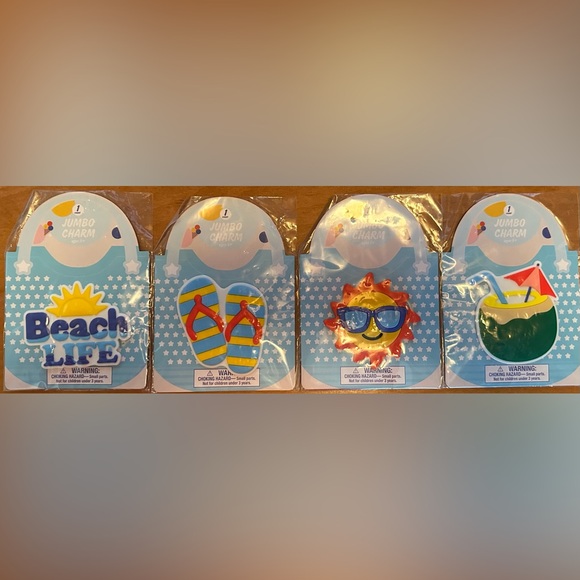 Set of 4 Summer Jumbo Charms - Picture 1 of 3